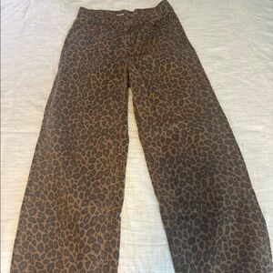 Old Navy cheetah print wide legs jeans